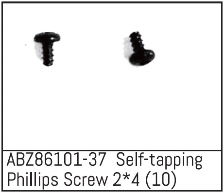 Absima Self-tapping Phillips Screw 2*4 - Mini AMT (10) Z86101-37