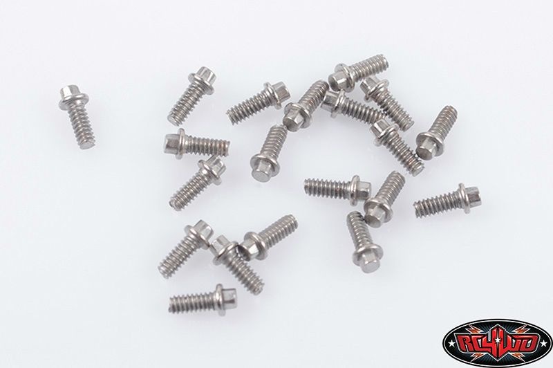 RC4WD Miniature Scale Hex Bolts (M1.6 x 4mm) (Silver) Z-S1124