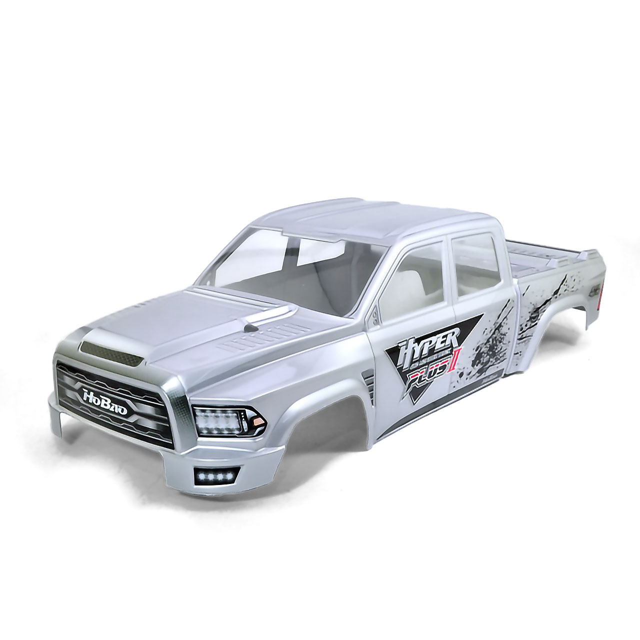 HoBao MT Plus II Printed Body Shell- Silver White 94111SV