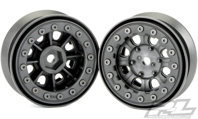ProLine Denali 1.9 Black/Black Bead-Loc 8 Spoke Front or Rear Wheels 2747-15