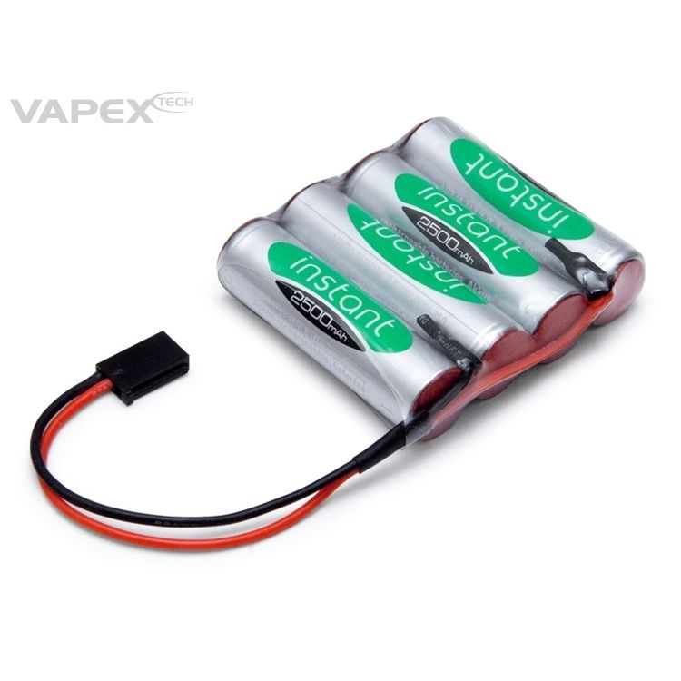 Vapex Empfänger Akku NiMH 4,8V 2500mAh Flat 4IN2500AA-S4-F2