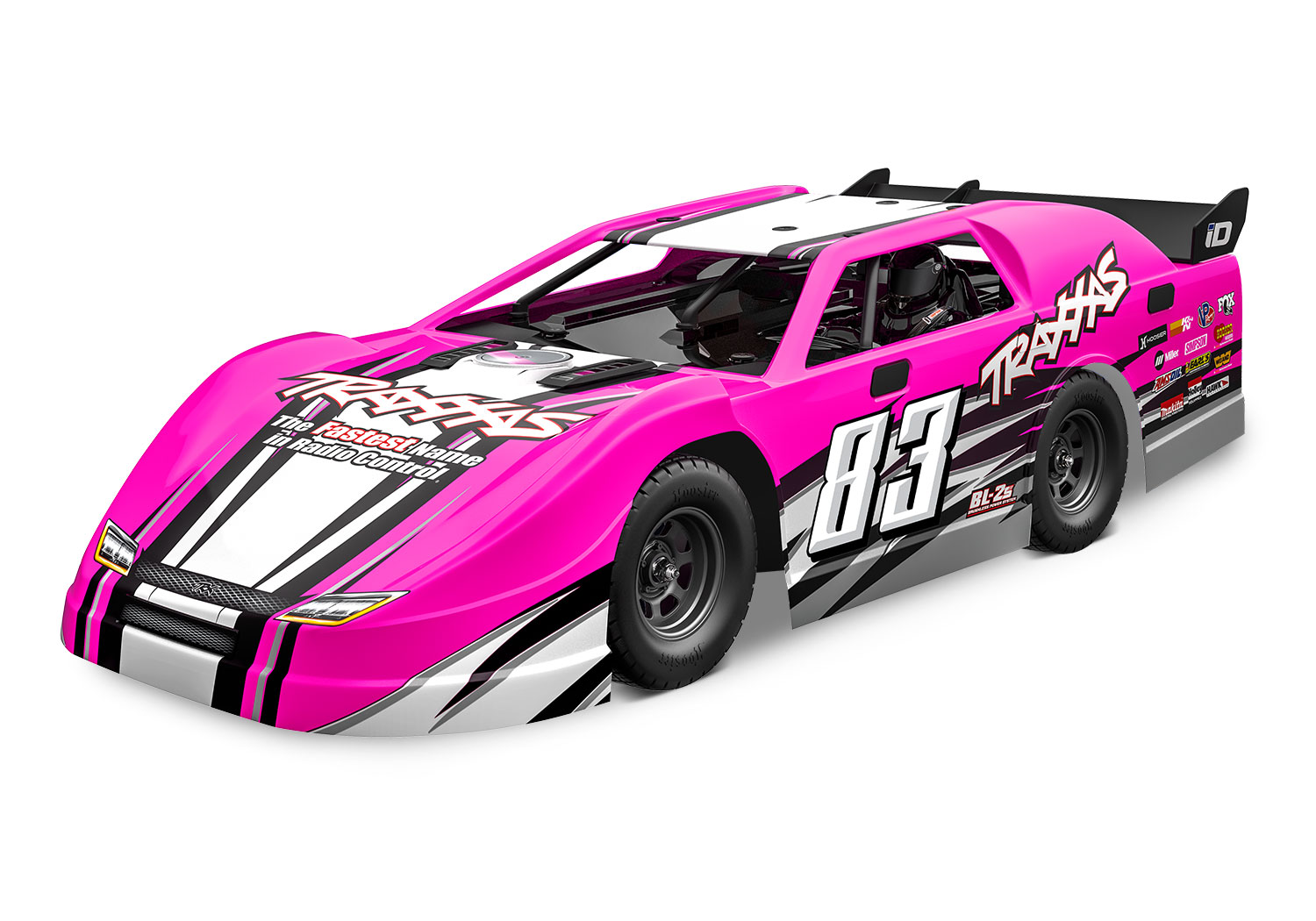 Traxxas Slash Modified Late-Model Competition BL-2S pink 1/10 Dirt Oval Racer RTR Brushless 104364-74 - Abbildung 1