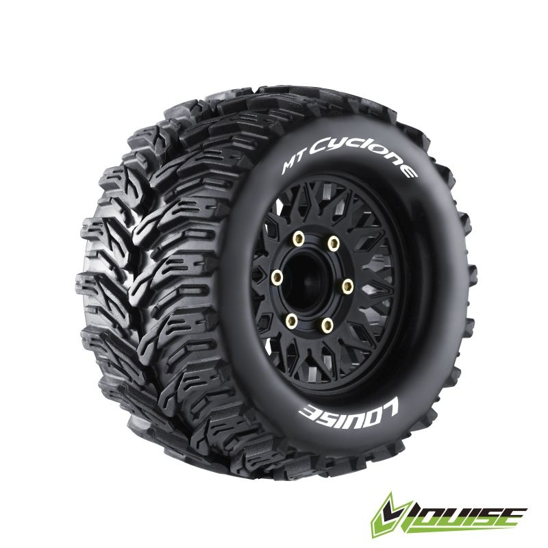 Louise MT-CYCLONE 1/10 soft auf 2.8 Felge schwarz (2) L-T3226SX