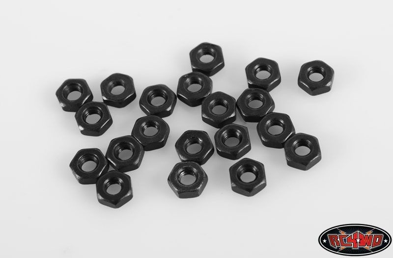 RC4WD Regular M2.5 Black Nuts (20) Z-S0303