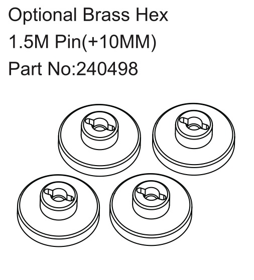Hobby Plus Optional Brass Hex 1.5mm Pin ( +10MM ) 240498