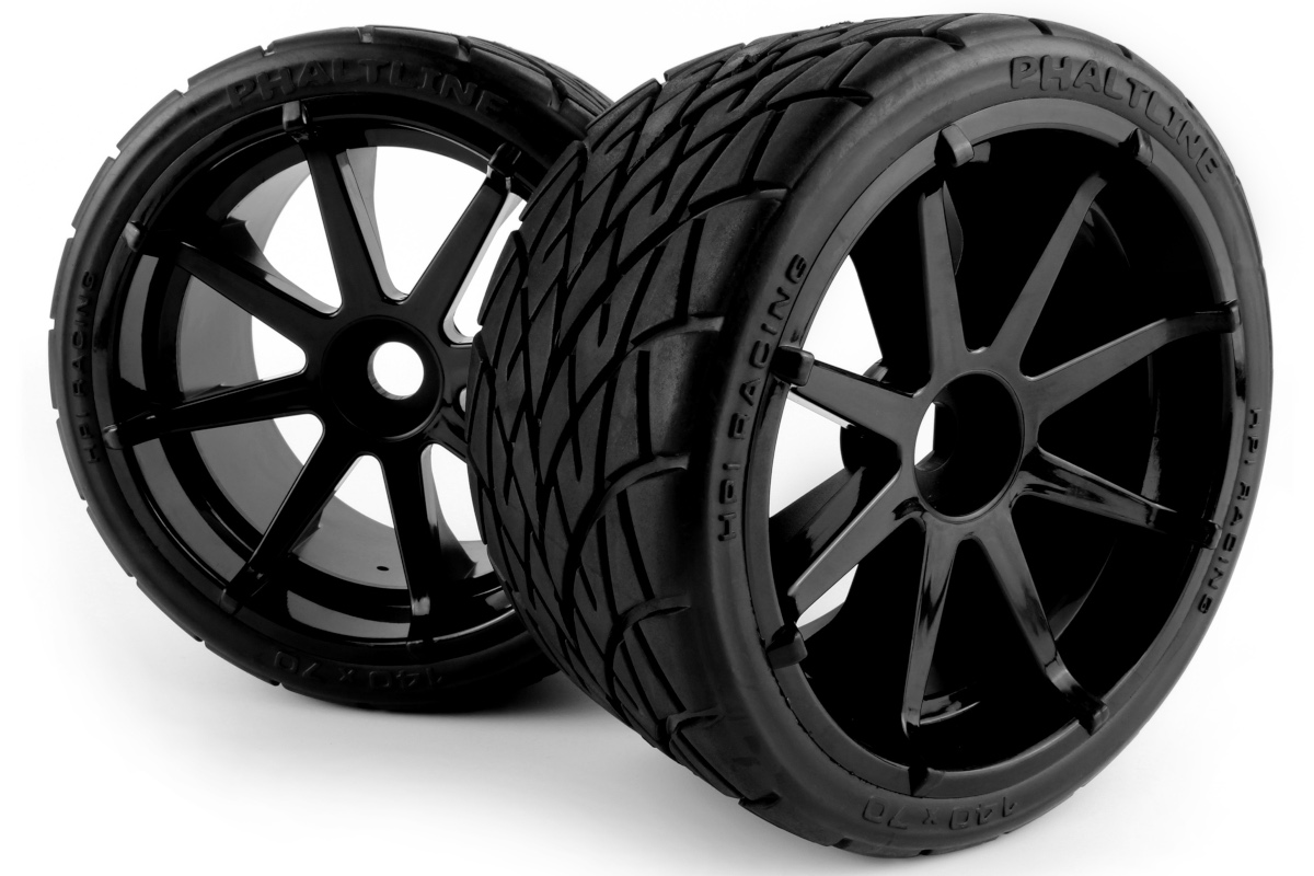 HPI Montierter Phaltline-Reifen auf 3256 Blast Black Felge HP160508