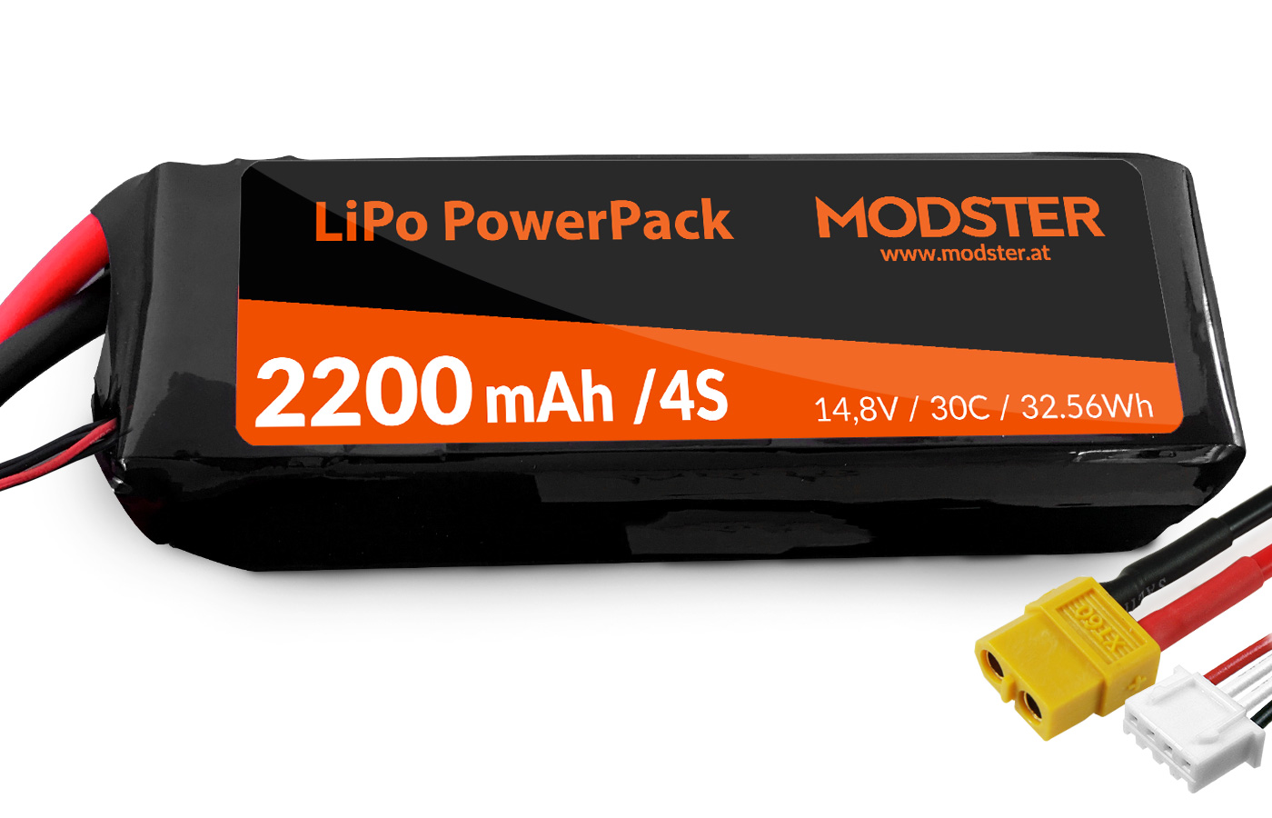 Modster LiPo Akku 4S 14,8V 2200 mAh 30C (XT60) PowerPack MD11136