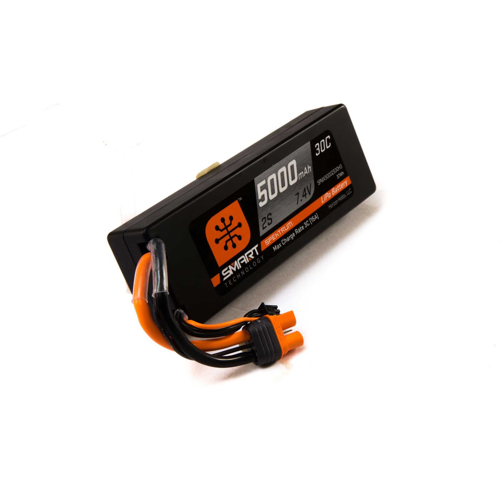 Spektrum 7.4V 5000mAh 2S 30C Smart LiPo Hardcase Battery: IC3 SPMX50002S30H3