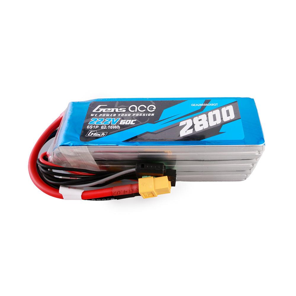 Gens Ace G-Tech 2800mAh 22.2V 60C 6S1P Lipo Akku Pack mit XT60 Stecker GEA286S60X6GT