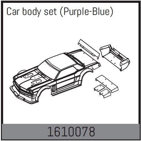 Absima Car body set (black-neon) 1610078