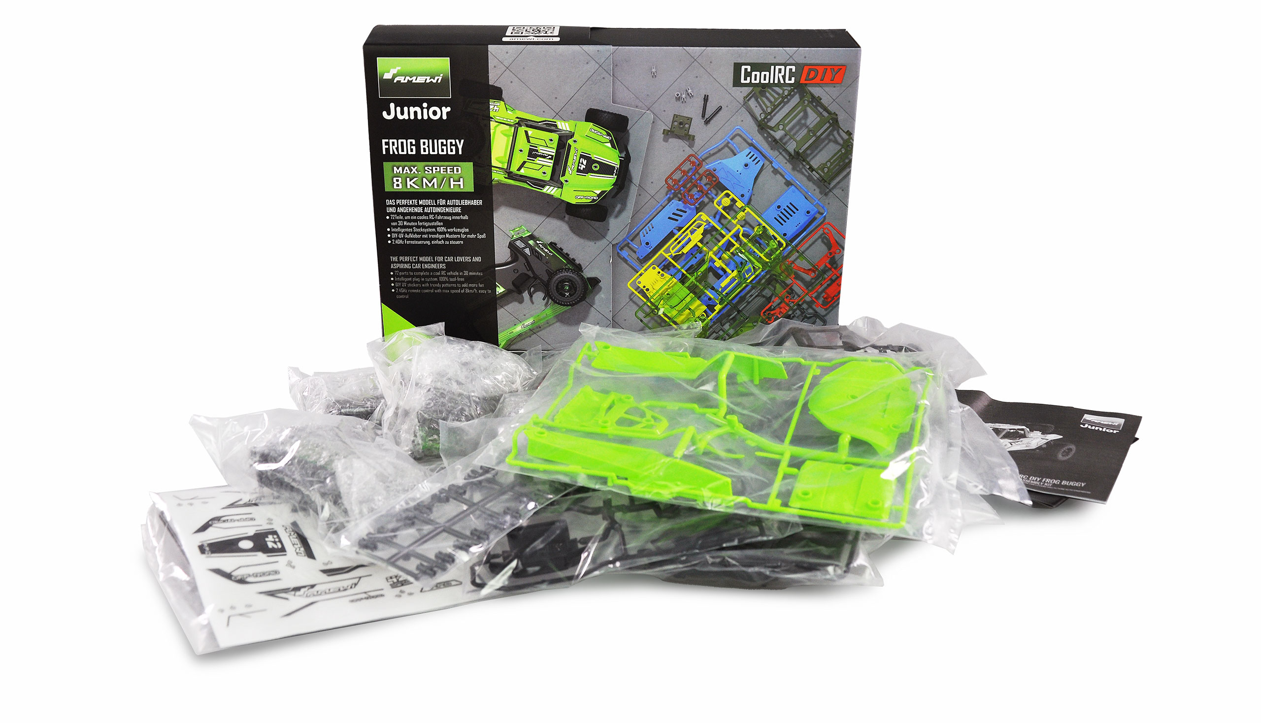 Amewi CoolRC DIY Frog Buggy 2WD 1:18 Bausatz grün 22577