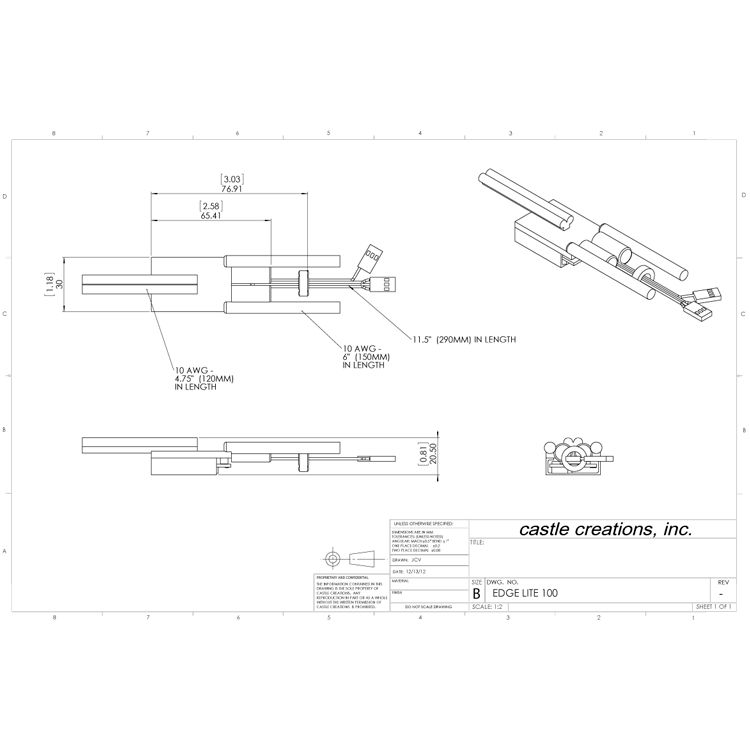 Castle Phoenix Edge Lite 100 - 25V 100A ESC 010-0111-00