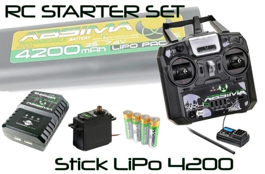 Absima RC Starter-Set "Stick LiPo 4200" 2200017