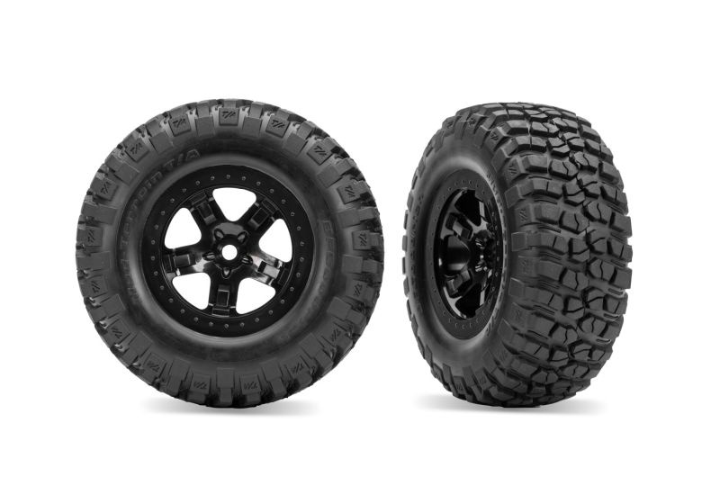 Traxxas BFGoodrich T/A KM2 Reifen auf Felgen schwarz (2) Slash 2WD hinten, Slash 4x4 v/h 5878-BLK