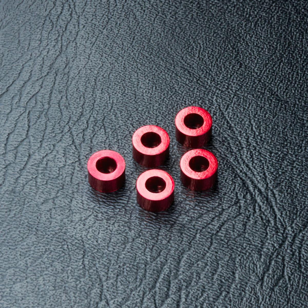 820028R Beilagscheibe Alu 3x5.5x3.0mm rot (5 Stück)