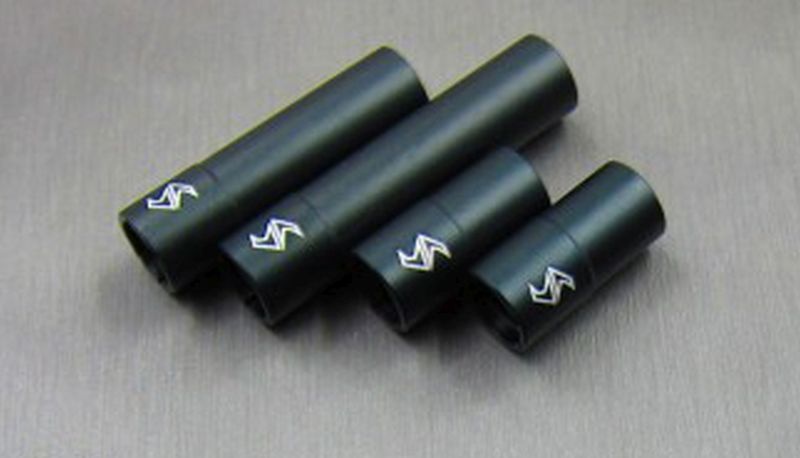SAMIX Alum. Antriebswellehülse 1 kurz/lang schwarz für Axial SCX10-2 SCX2-6045L