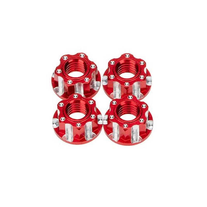 H-SPEED Alu M4 Radmutter gezahnt rot HSPX082