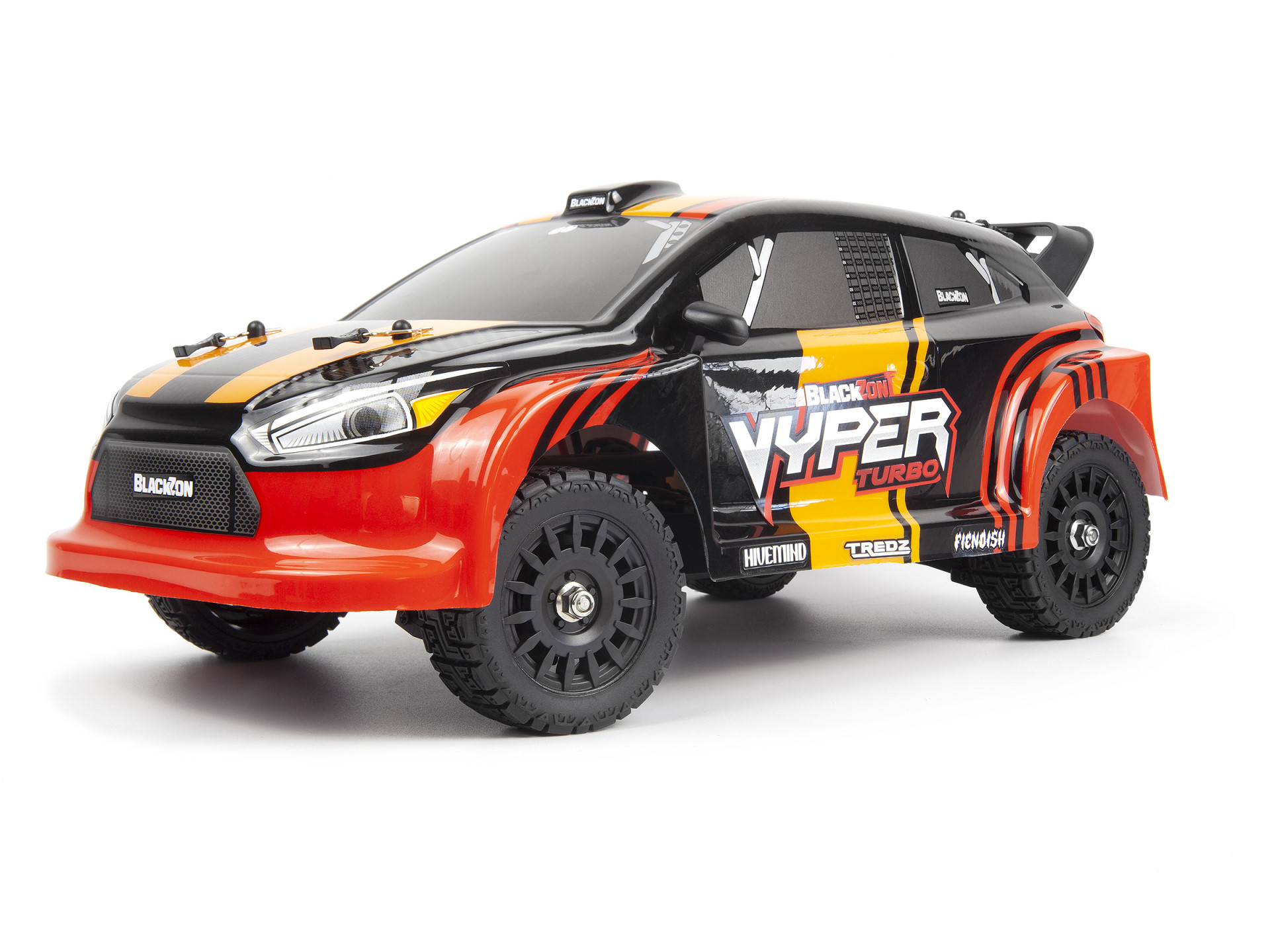 BLACKZON Vyper RX Turbo 1/16 4WD Brushless Rally Car Rot/Orange 540283 - Abbildung 1
