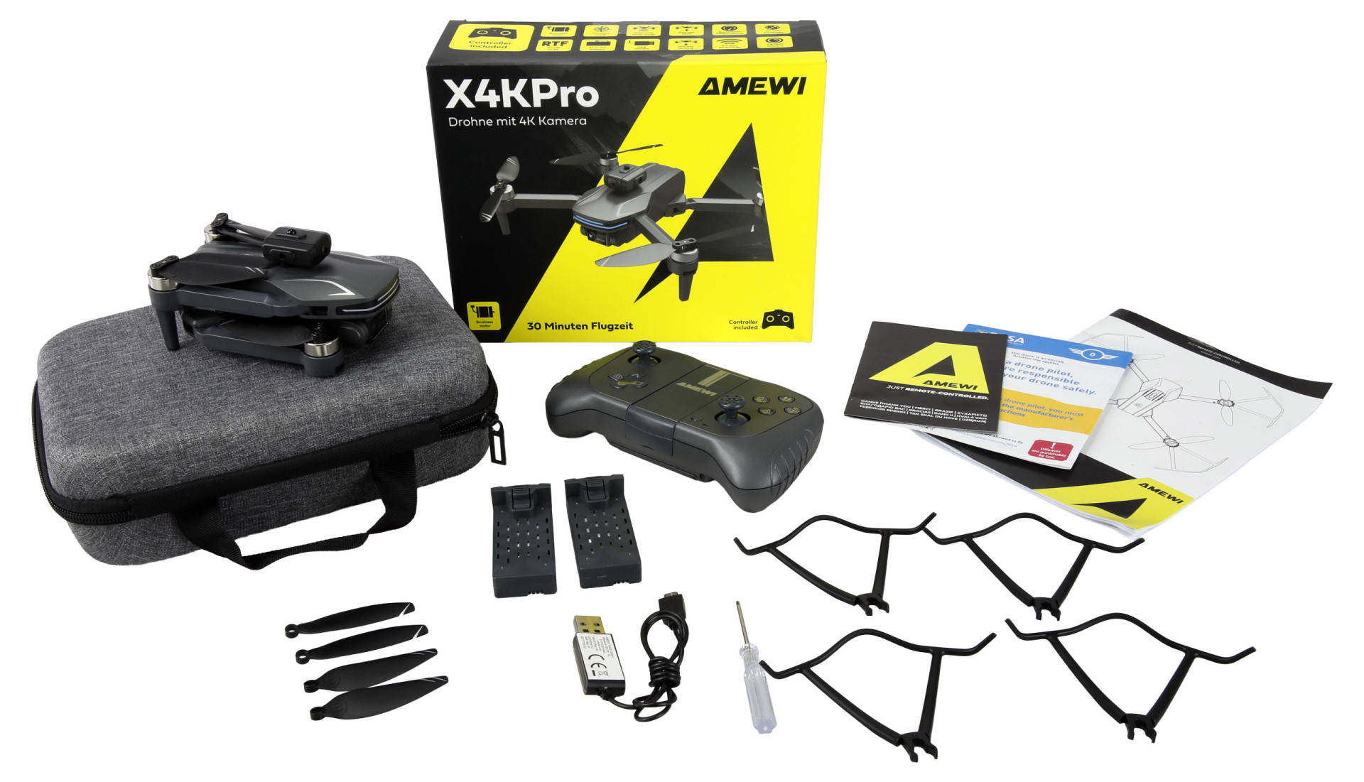 Amewi AMXFlight X4KPro Brushless-Drohne mit Kamera inkl. 2 Akkus 25363 - Abbildung 5