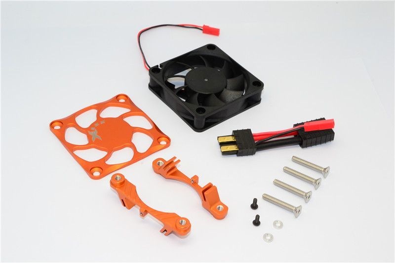 GPM Alu Motorkühlkörper mit Ventilator orange Traxxas X-MAXX
