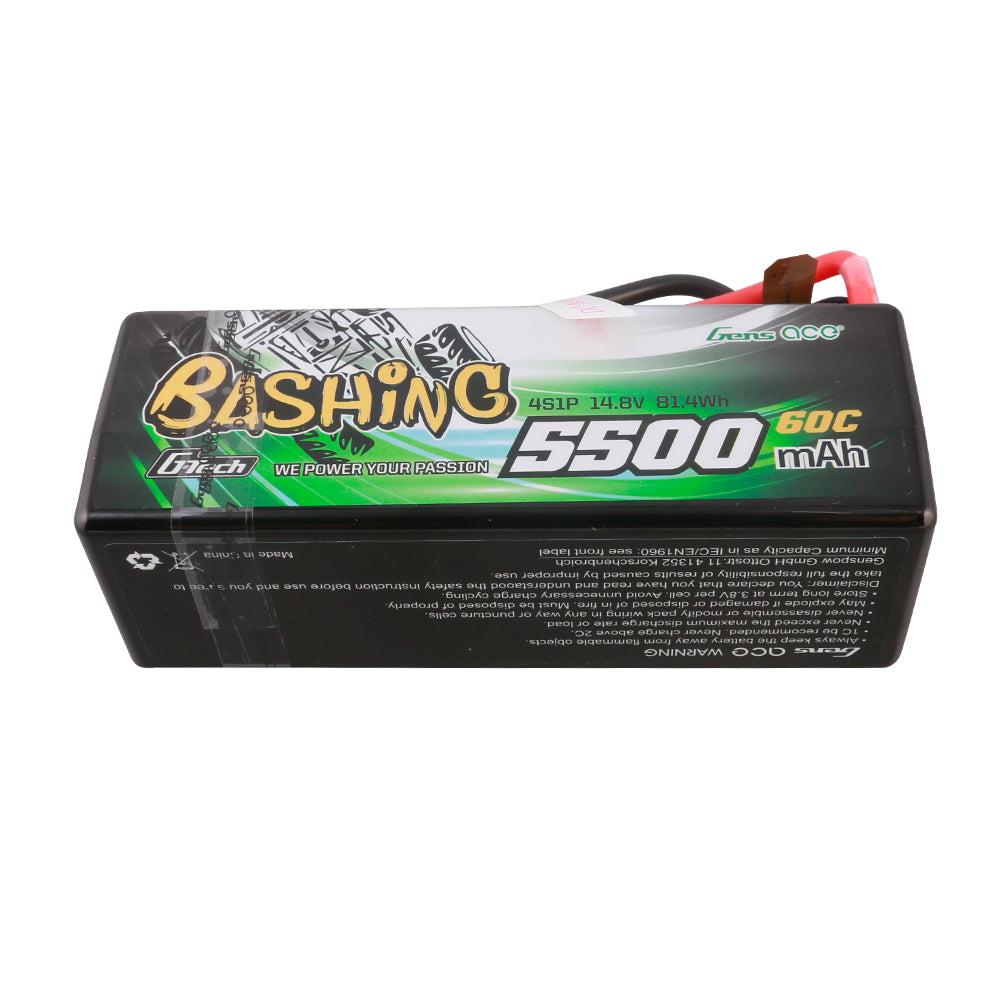 Gens Ace G-Tech 5500mAh 4S 14.8V 60C HardCase RC car Lipo Akku GEA554S60X9GT