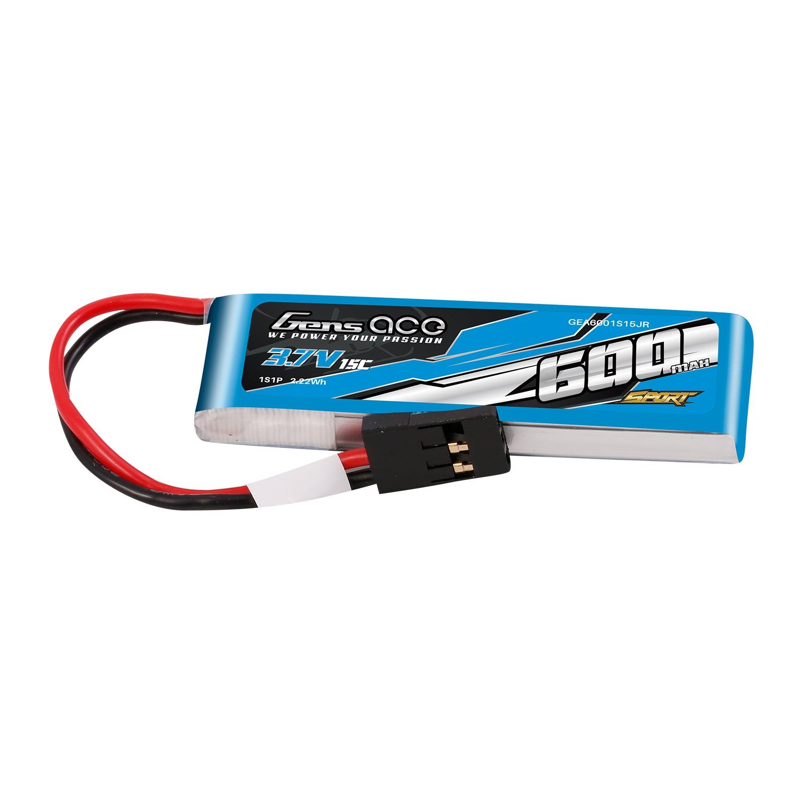 Gens Ace 600mAh 1S 3.7V 15C Lipo Akku Pack (F3K) GEA6001S15JR