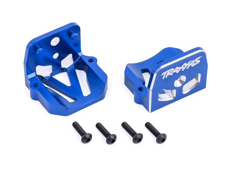 Traxxas Motorhalter v/h Alu blau X-Maxx, XRT 7760-BLUE