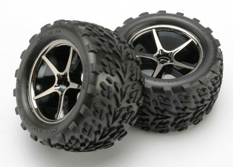 Traxxas Reifen auf Felgen montiert E-Revo 1/16 7174A - Abbildung 1