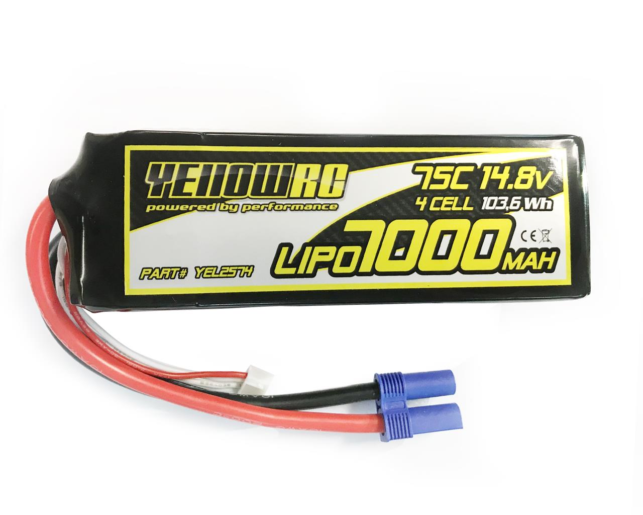YellowRC LiPo 7000mAh 14,8V 4S 75C EC5/TRX, Fits Traxxas X-maxx / Maxx YEL2574 - Abbildung 1