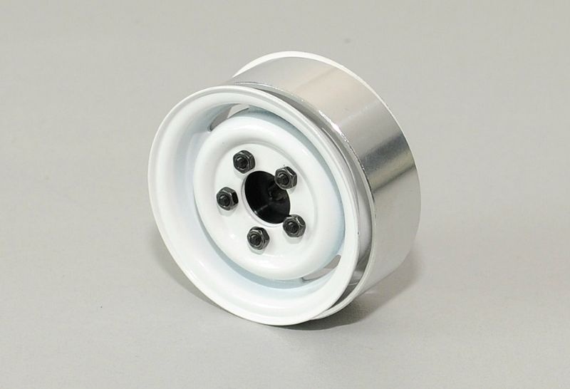 RC4WD 1.55 Landies Vintage Stamped Steel Beadlock Wheels (White) Z-W0076