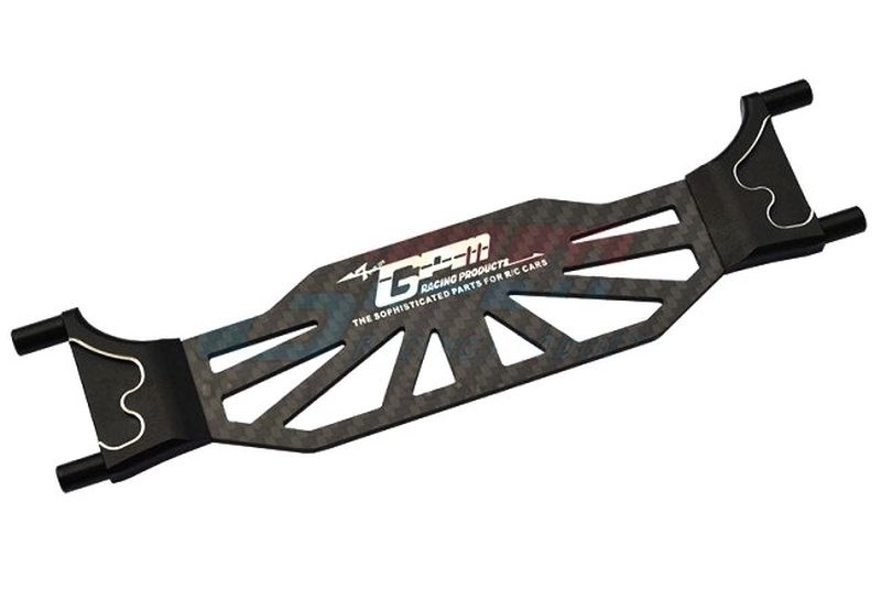 GPM Alu 6061-T6 mit Carbon Akkuhalterung schwarz Traxxas Sledge