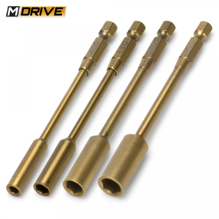 M-DRIVE Power Tool Bits Steckschlüssel Set 4, 5.5, 7 & 8mm MD10100