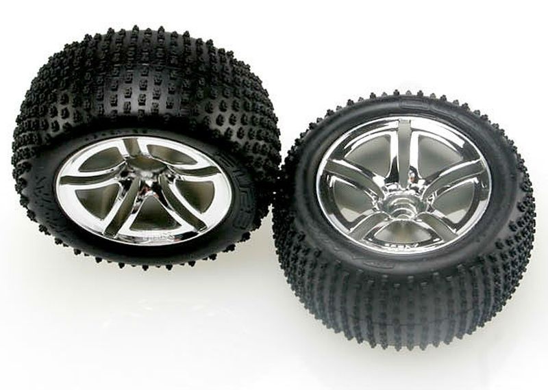 Traxxas Felgen + Reifen verklebt 5572R - Abbildung 1
