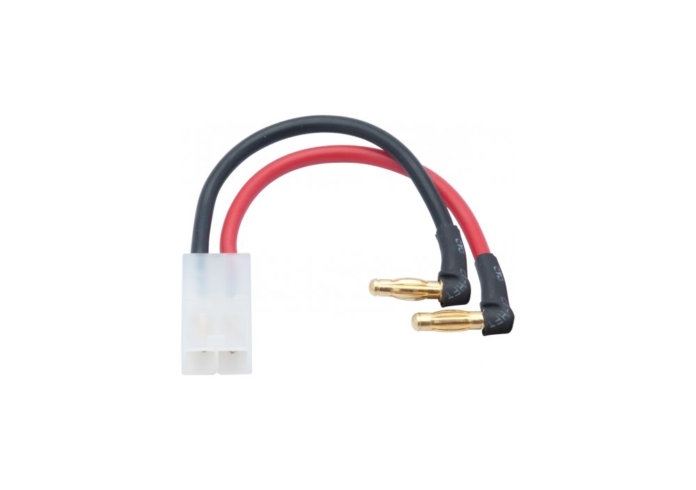 LRP LiPo Hardcase Adapterstecker - 4mm Buchse auf Tamiya/JST Stecker 90° Winkel 65838