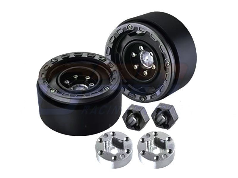 GPM Beadlock 1.33 4-Loch-Felgen Alu schwarz 37x20mm (2) Traxxas-4M, SCX24