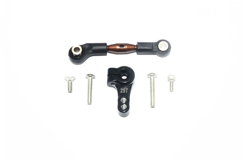 GPM Alu Servo Horn 25T mit Spurstange schwarz Traxxas Rustler, Slash 4x4 & 2WD