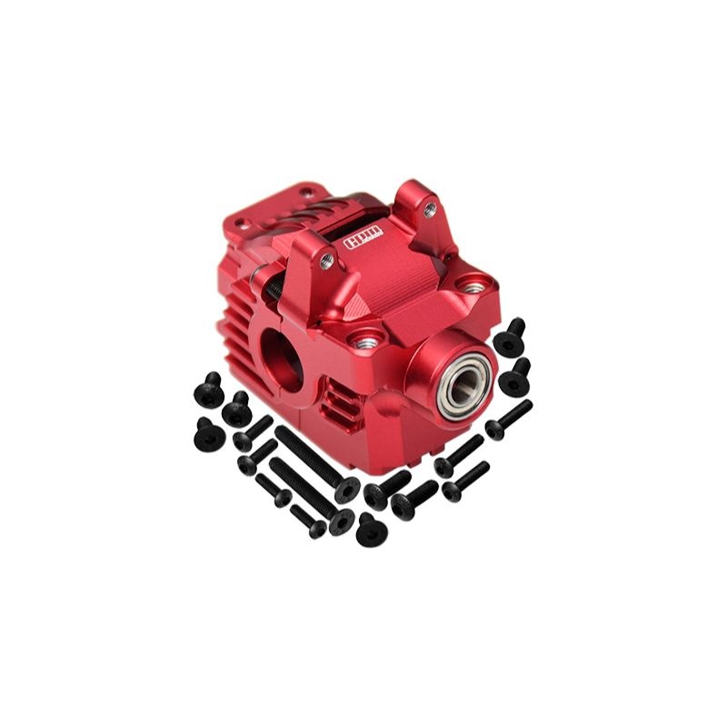 GPM Aluminium Getriebebox vorne rot TRX Rustler, Slash, Hoss, XO-01 4x4 RUS4012NR