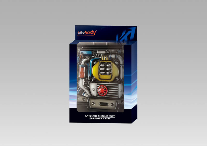 KB48497 Motor Attrappe aus Lexan Type-F lackiert