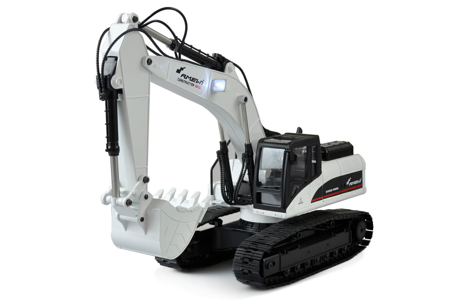 Amewi Bagger Vollmetall V4 1:14 weiß, 2,4GHz 22415 - Abbildung 1