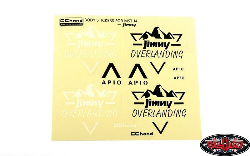 RC4WD Overlanding Decal Sheet for MST 4WD Off-Road Car Kit VVV-C1205