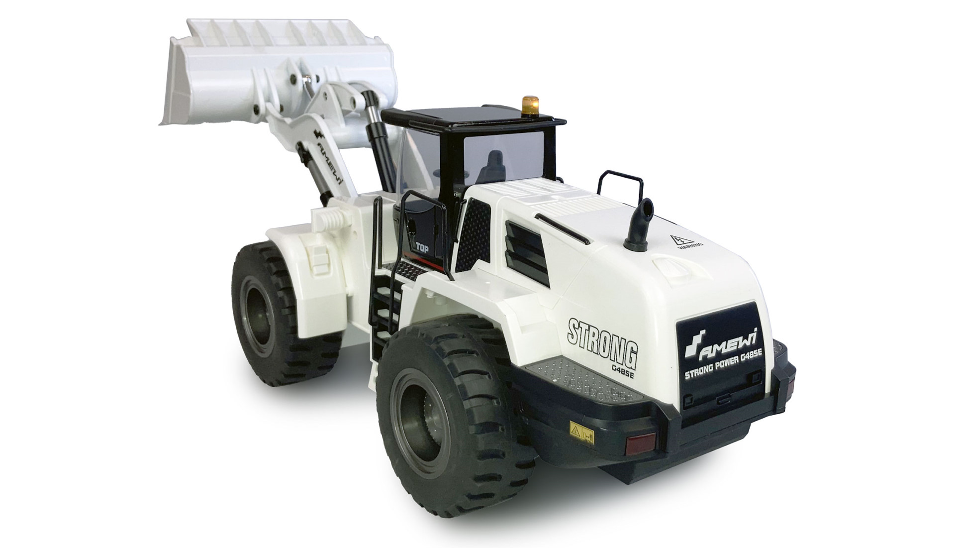 Amewi Radlader G485E AE weiß 1:14, Teilmetall RTR, Sound, Licht, 10-Kanal 22535 - Abbildung 2