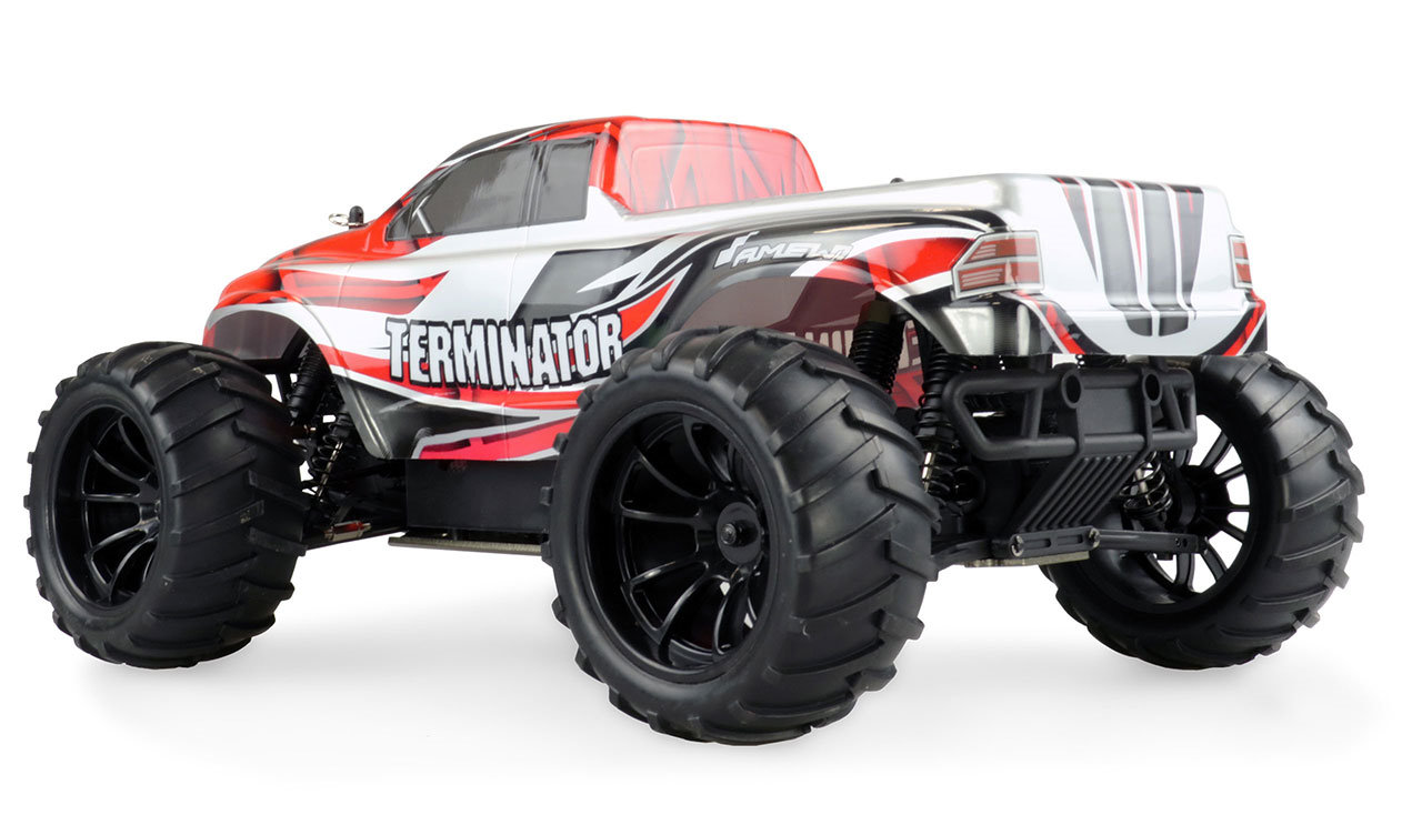 Amewi Terminator 4WD brushed 1:10 22318 Aluminium Chassis, inkl. Akku & Ladegerät 22318