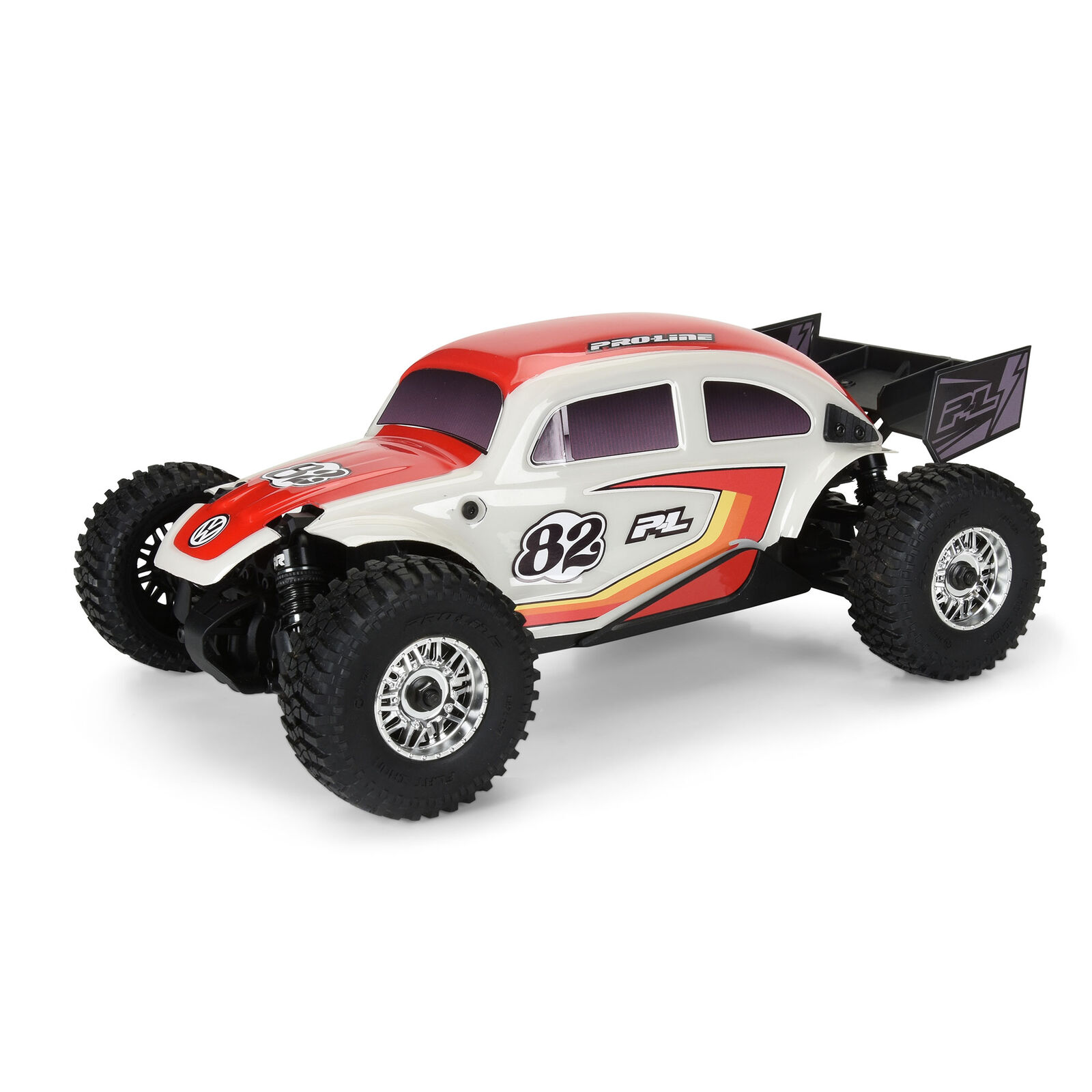 ProLine Racing Class 1 VW Bug Red Race Body Conversion Kit and Flat Iron M/T Tires Mounted 12mm Chrome Diablo (4) - Abbildung 5