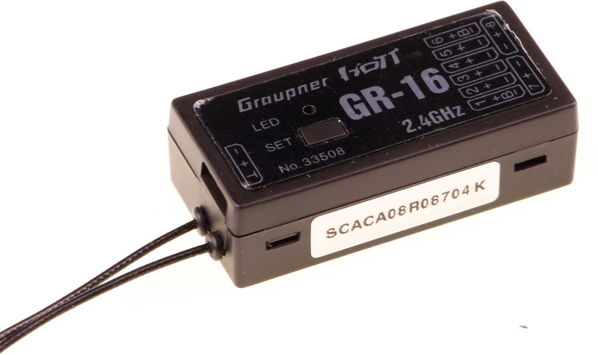 GRAUPNER GR-16 2,4GHZ HOTT 8K EMPFÄNGER 33508