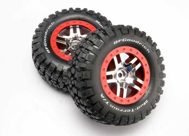 Traxxas Reifen auf Felge chrome 6873A - Abbildung 1