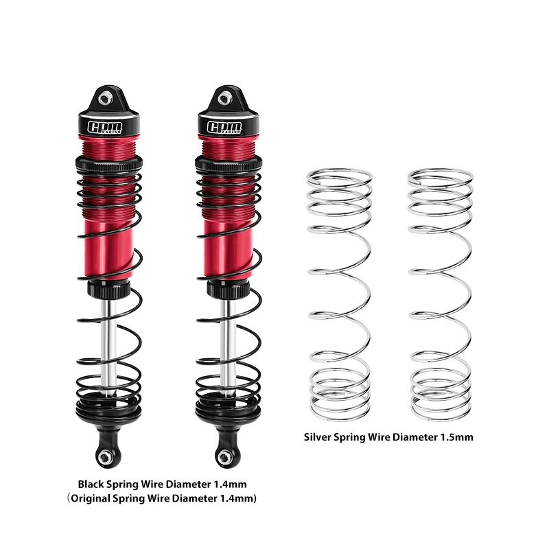 GPM Alu-Dämpfer vorn progressiv 132mm rot ARRMA 1/8 Mojave 4S MAM4132FRBK