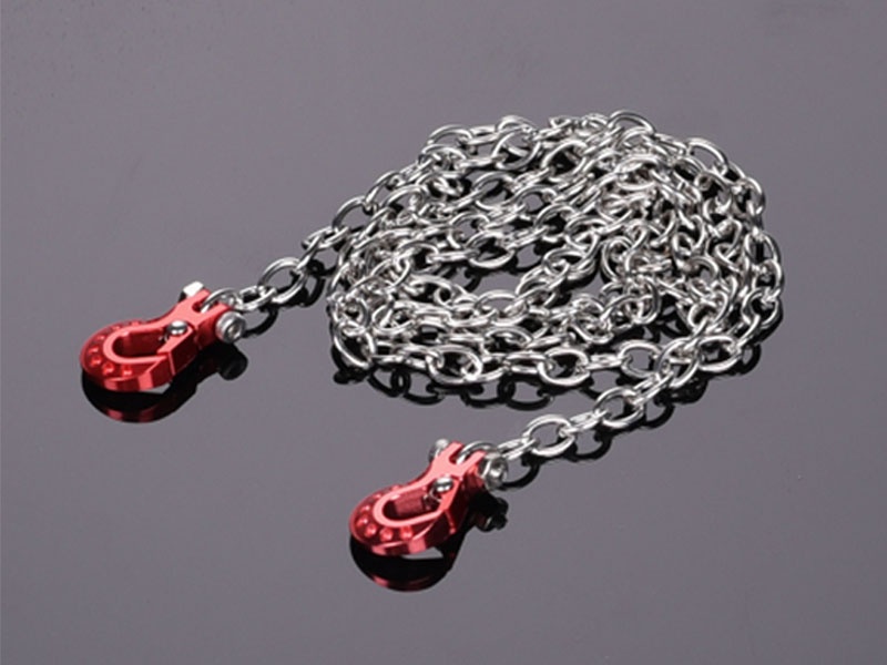 H-SPEED Anhängerhaken Metall rot mit Kette HSPY037