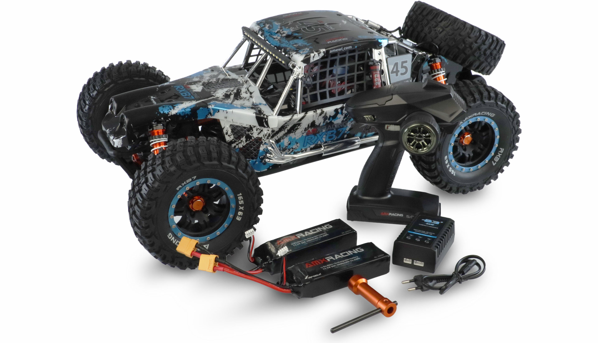 Amewi AMXRacing RXB7 Buggy 1:7 4WD RTR blau 22554 - Abbildung 2