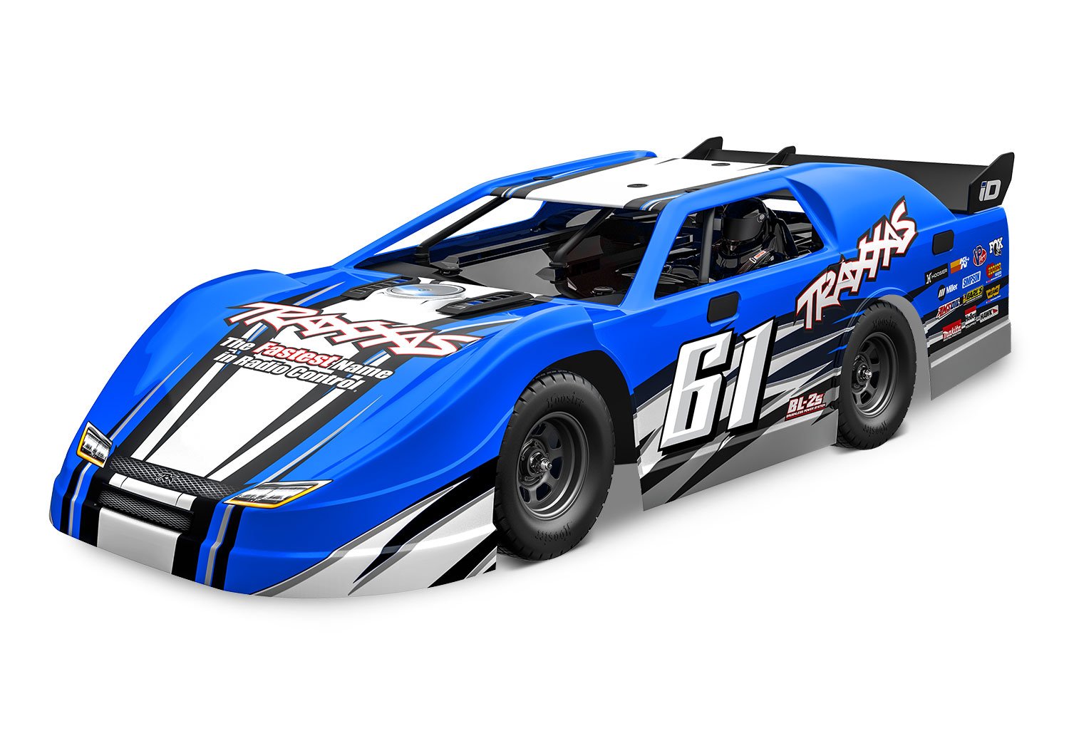 Traxxas Slash Modified Late-Model Competition BL-2S blau 1/10 Dirt Oval Racer RTR Brushless 104364-74 - Abbildung 1
