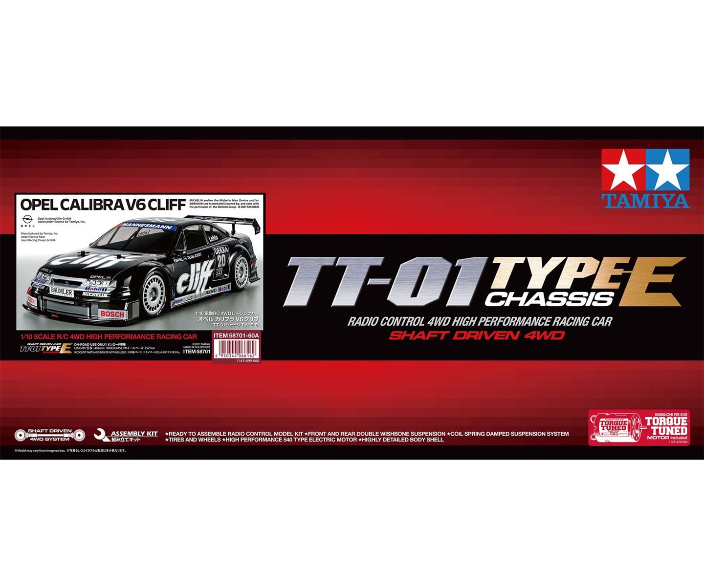 Tamiya 58701 1:10 RC Opel Calibra V6 Cliff (TT-01E) 300058701